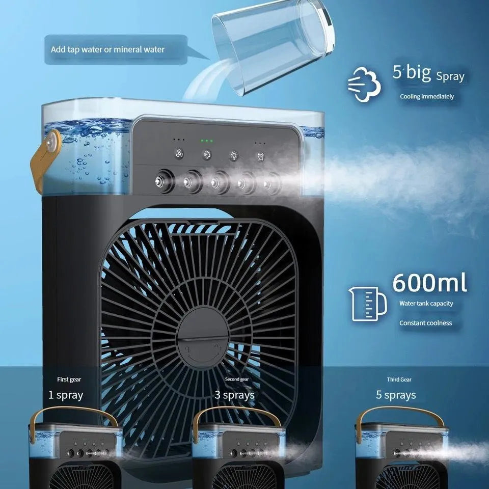 3-in-1 Portable Air Cooler Fan, Humidifier & Mist Maker