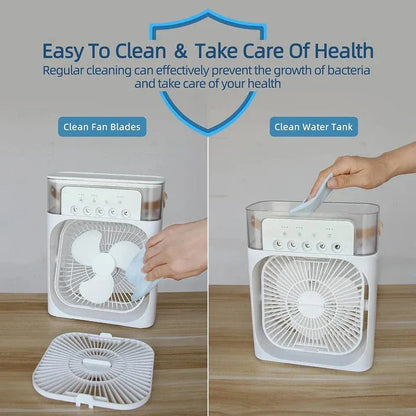 3-in-1 Air Cooler Fan, Humidifier & Mist Maker | USB Powered | Without Charging