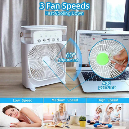 3-in-1 Air Cooler Fan, Humidifier & Mist Maker | USB Powered | Without Charging